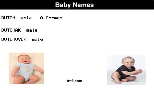dutchak baby names